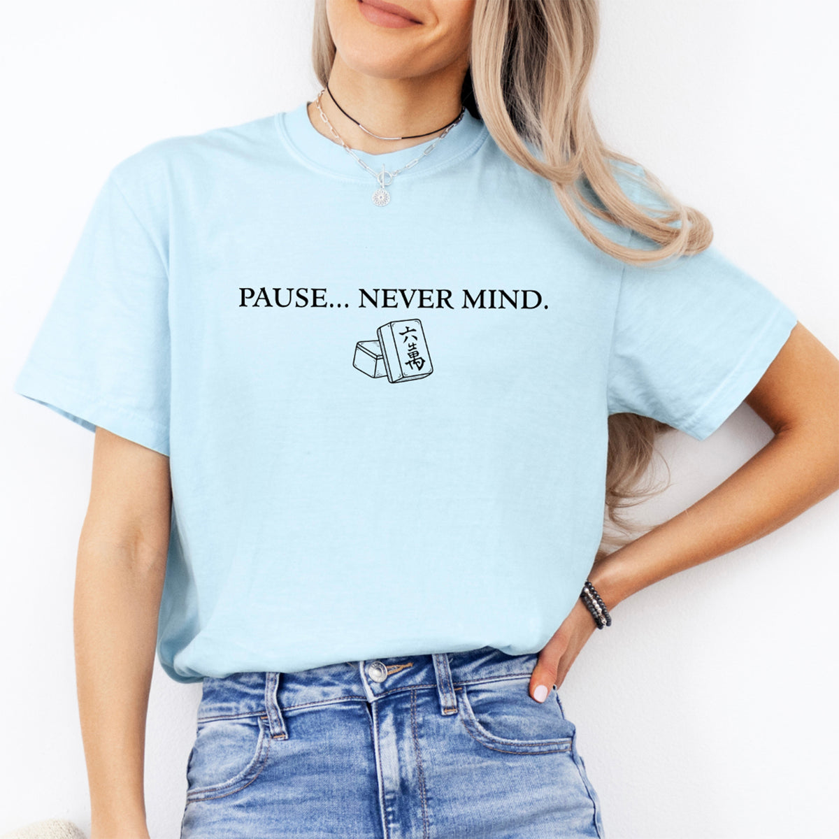 "Pause... Never Mind" Mahjong Player Casual Shirt