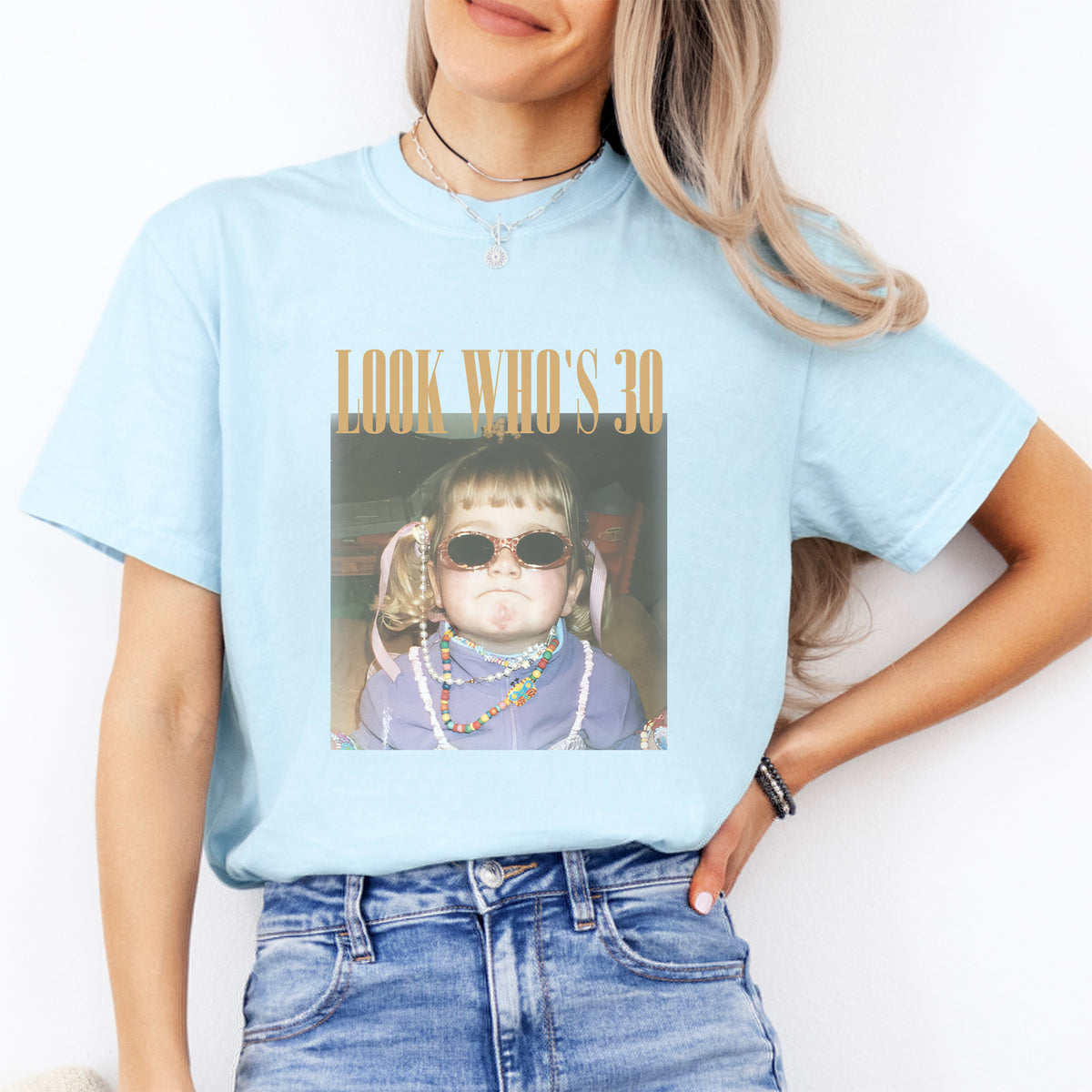 Custom Photo Vintage Birthday Tee