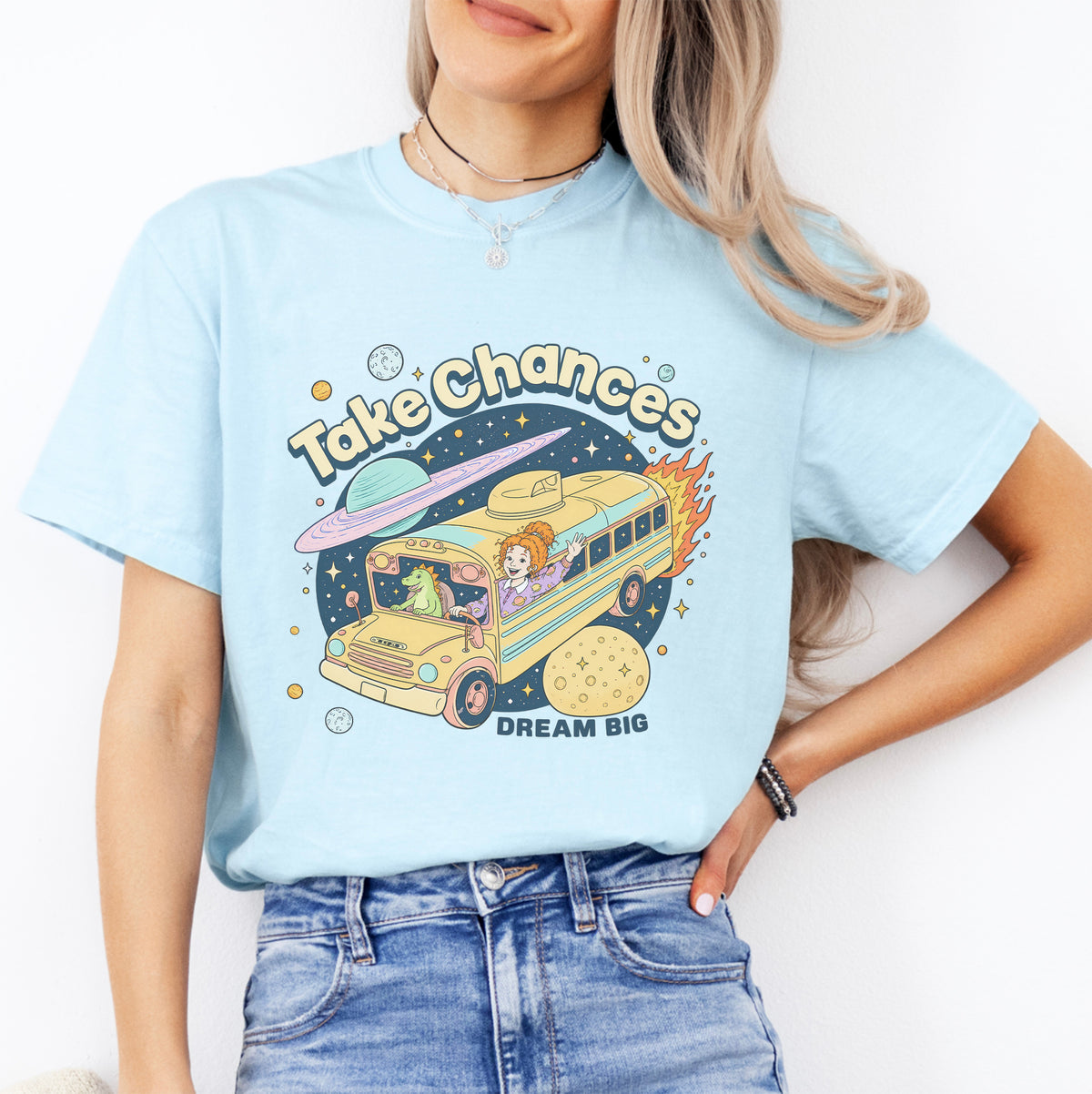 90s Science Teacher Nostalgia Graphic Top Take Chances DREAM BIG