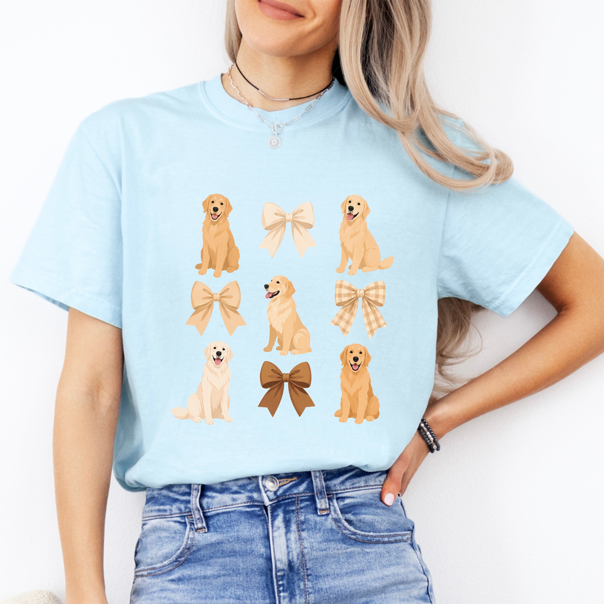 Golden-Retriever-Coquette-T-Shirt