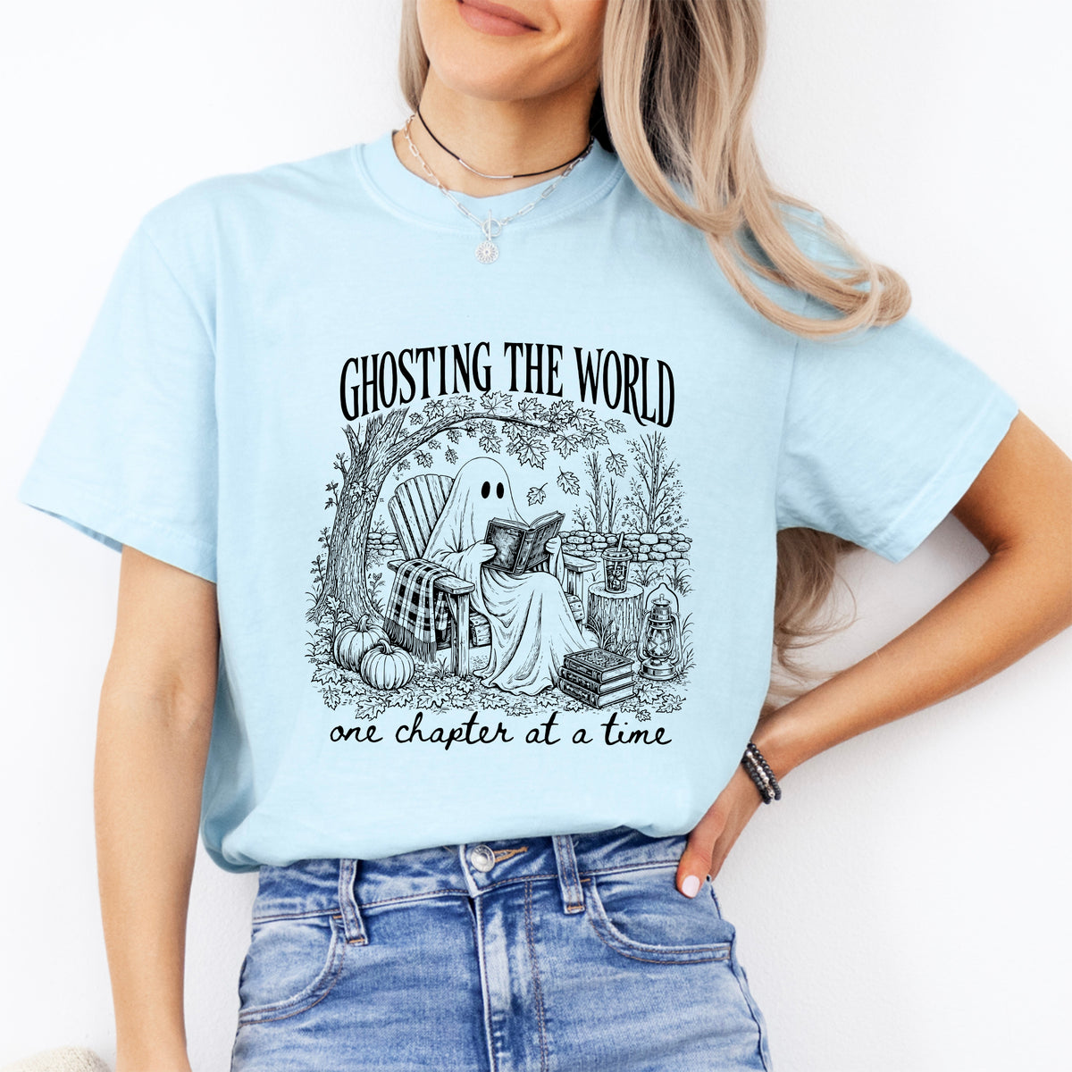 T-shirt de lecture fantôme tendance