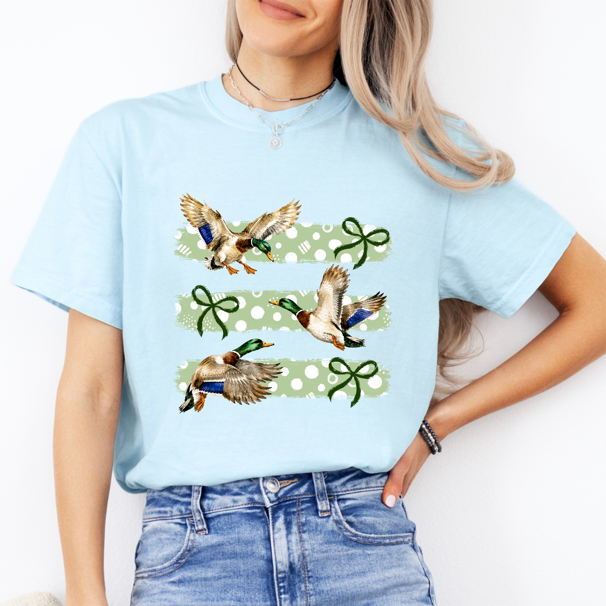 T-shirt de chasse au canard colvert, style rétro vintage