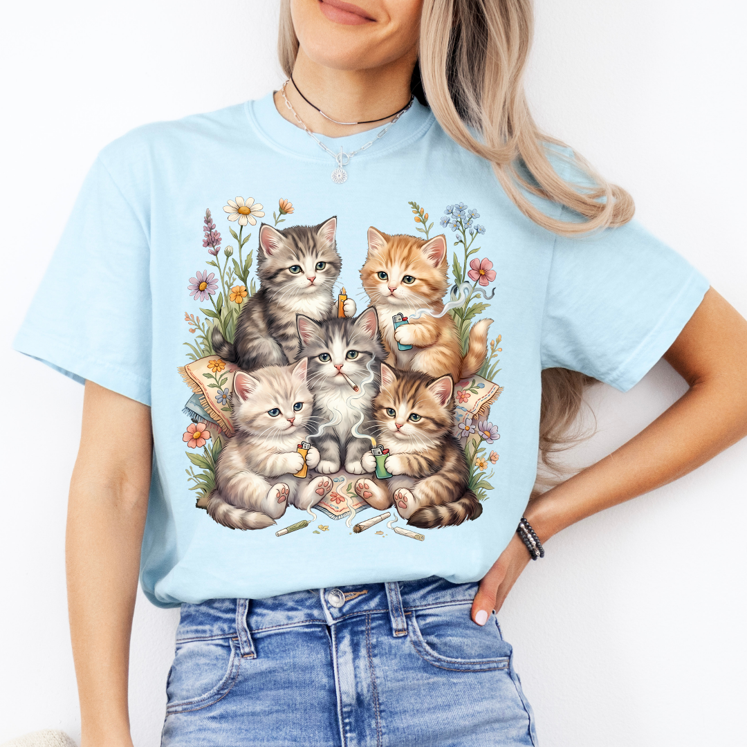 Funny Stoner Kittens Tee