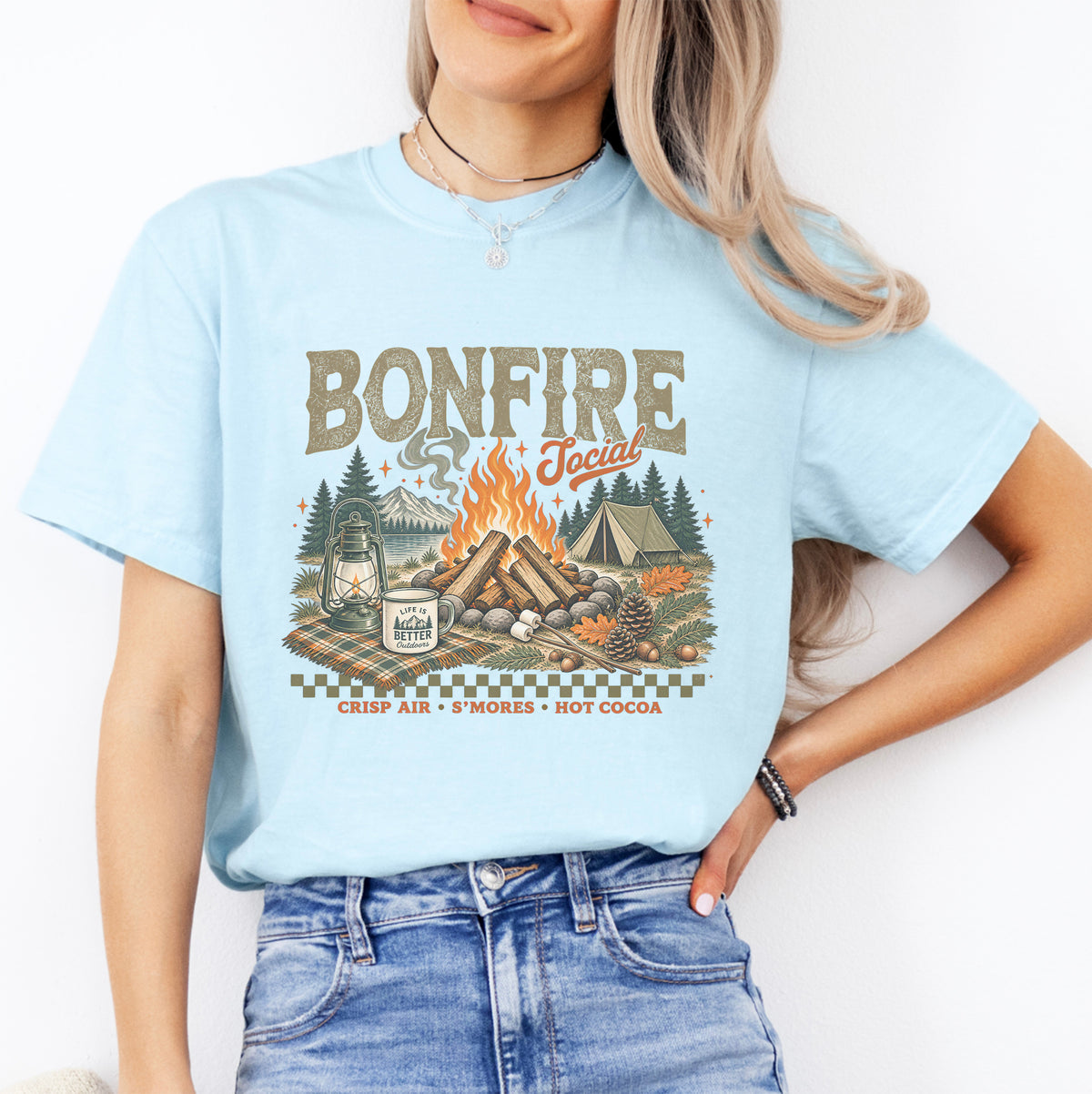 T-shirt de camping « Bonfire Social »