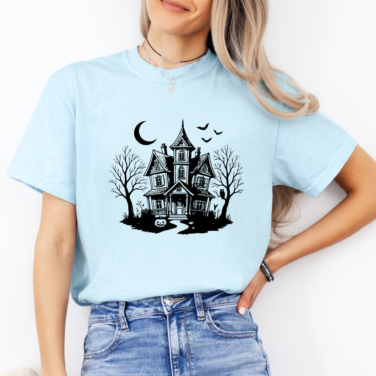 Halloween-T-Shirt „Spukhaus“