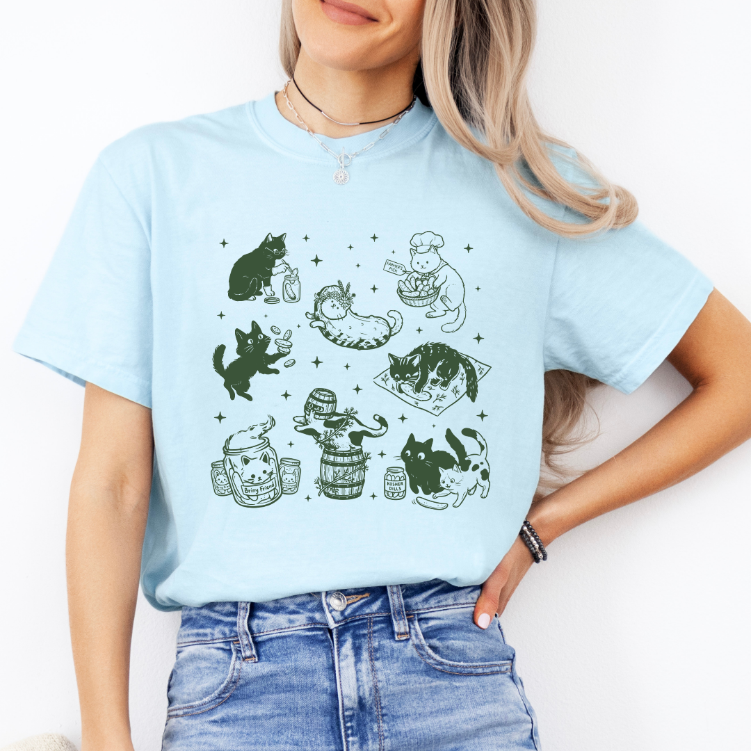 Cute Cat Pickle Lover Tee