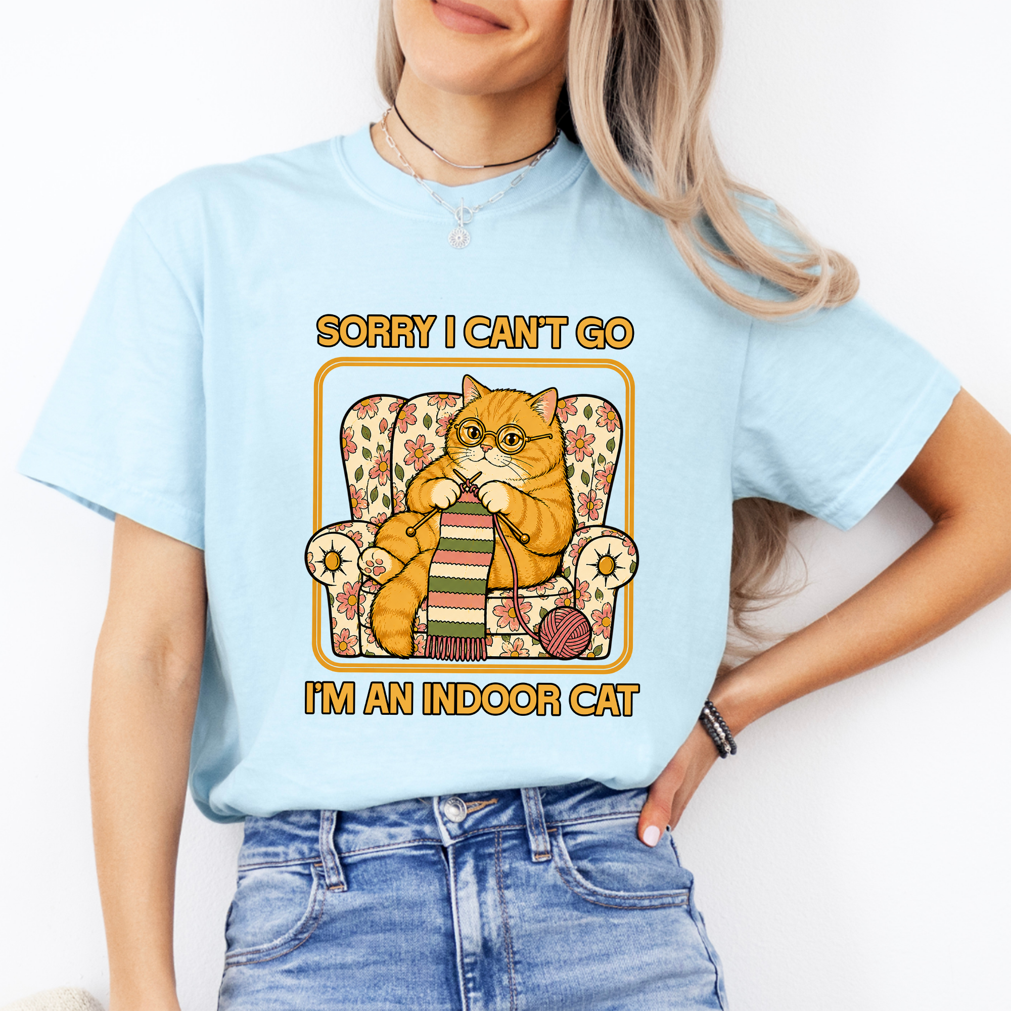 Sorry I Can't Go I'm An Indoor Cat Tee