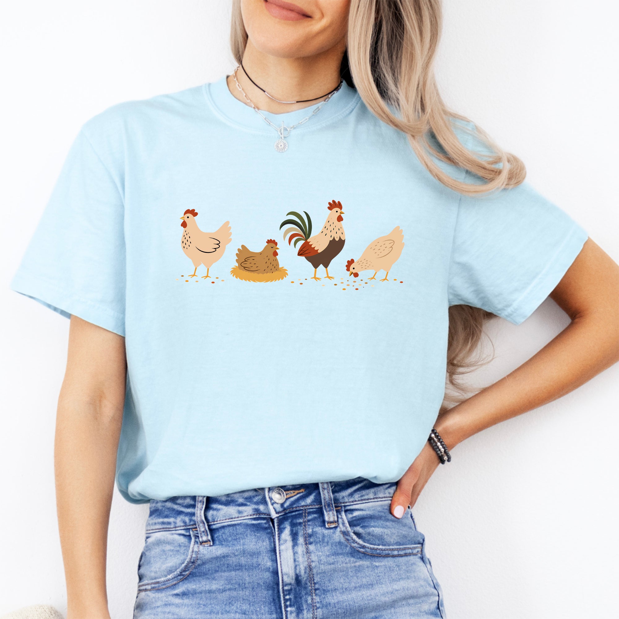 Camiseta de pollo bohemio