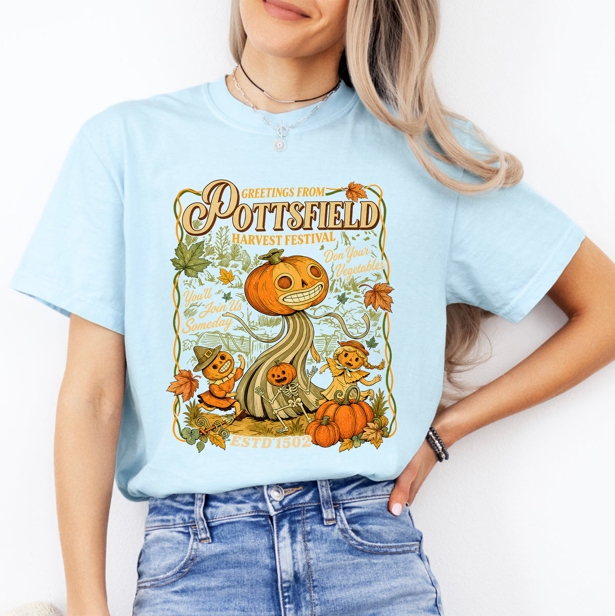 Greetings From Pottsfield Harvest Festival Tee