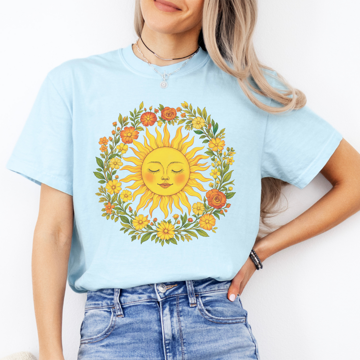 Boho-Spiritual-Sonnen-T-Shirt