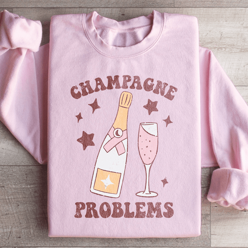 Champagne Problems Sweatshirt Light Pink / S Peachy Sunday T-Shirt