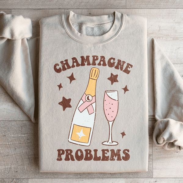 Champagne Problems Sweatshirt Sand / S Peachy Sunday T-Shirt
