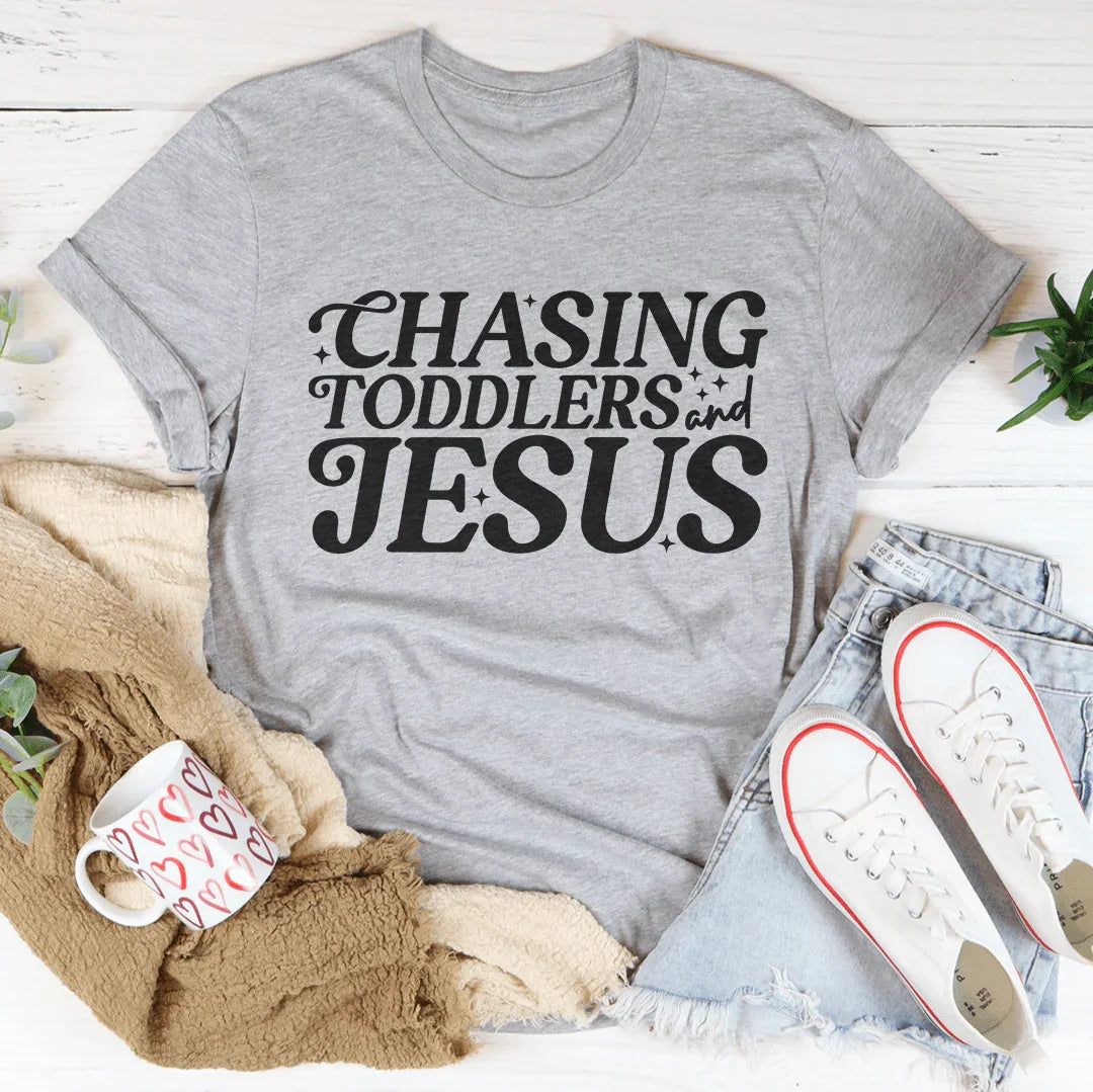 Chasing Toddlers And Jesus Tee Athletic Heather / S Peachy Sunday T-Shirt