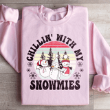 Chillin' With My Snowmies Sweatshirt Light Pink / S Peachy Sunday T-Shirt