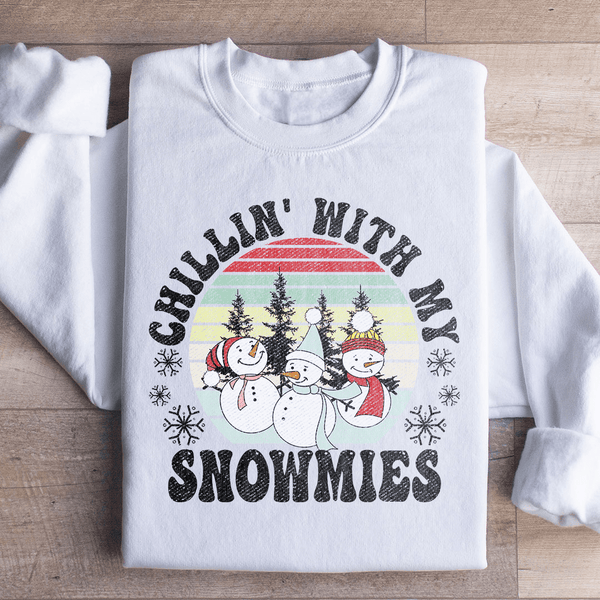 Chillin' With My Snowmies Sweatshirt White / S Peachy Sunday T-Shirt
