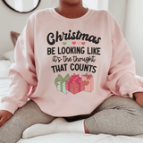 Christmas Be Looking Like Sweatshirt Light Pink / S Peachy Sunday T-Shirt