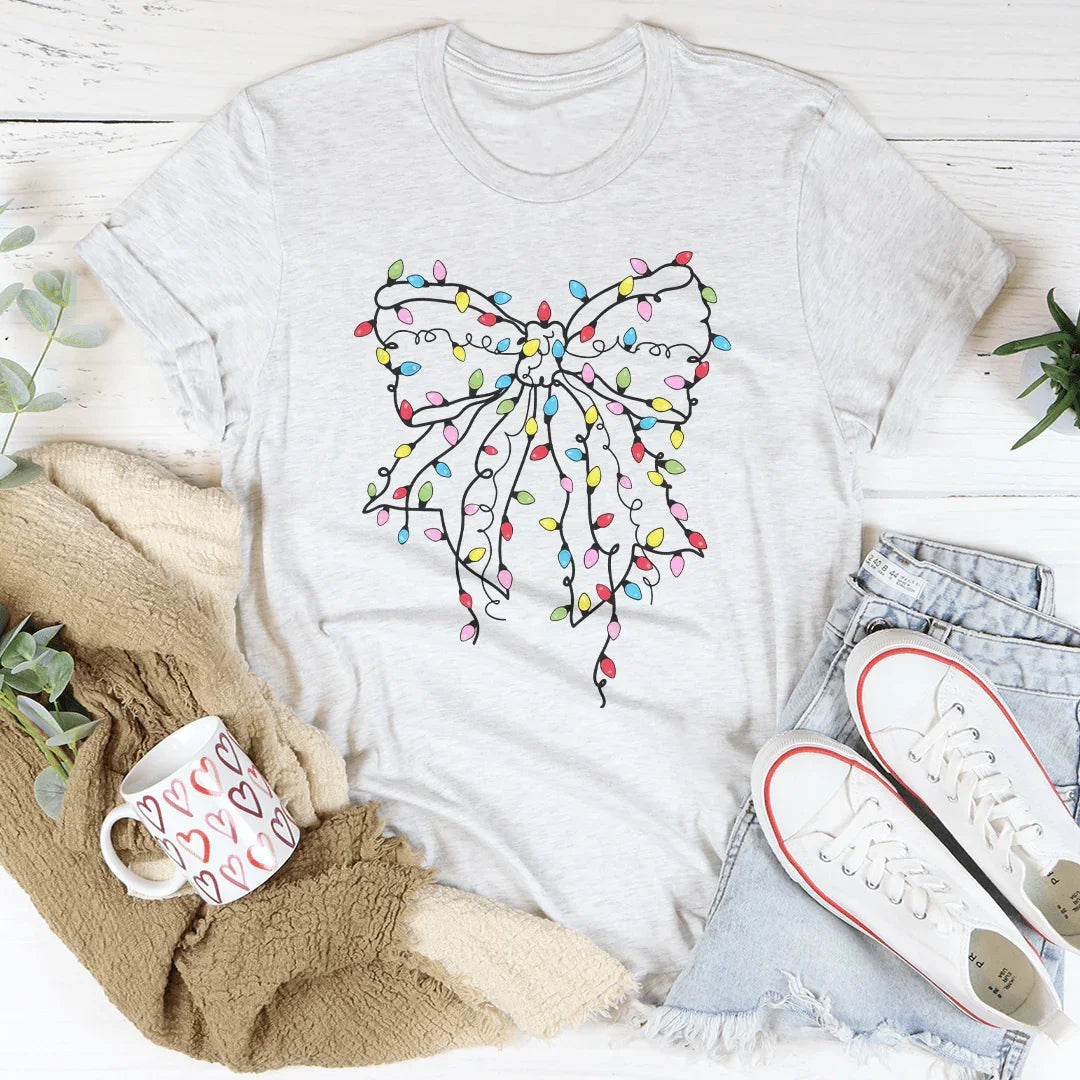 Christmas Bow Tee Ash / S Peachy Sunday T-Shirt