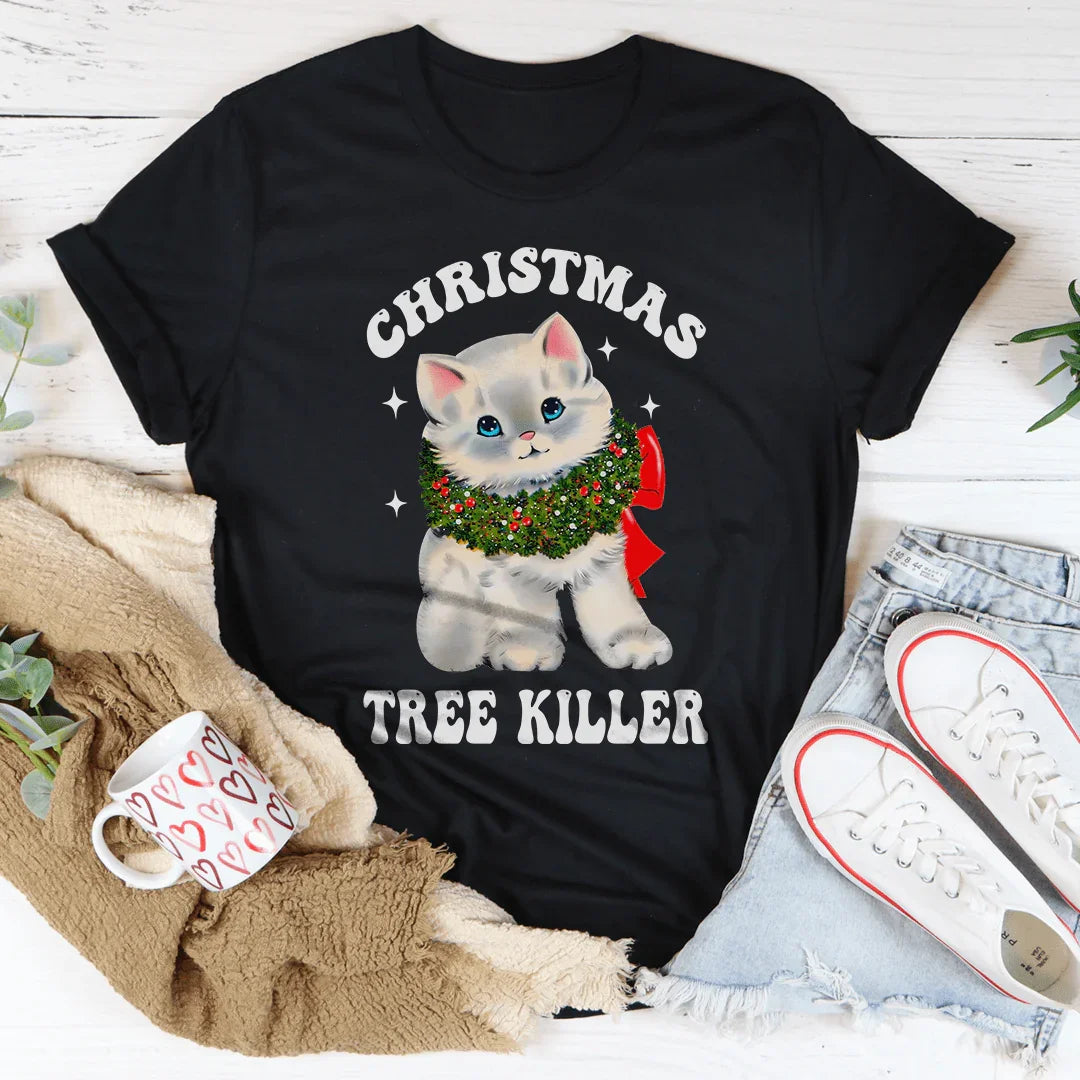 Christmas Tree Killer Tee Black Heather / S Peachy Sunday T-Shirt