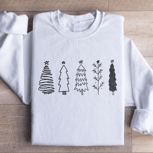 Christmas Trees Sweatshirt White / S Peachy Sunday T-Shirt