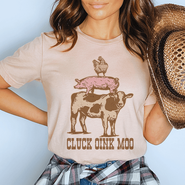 Cluck Oink Moo Tee Heather Prism Peach / S Peachy Sunday T-Shirt