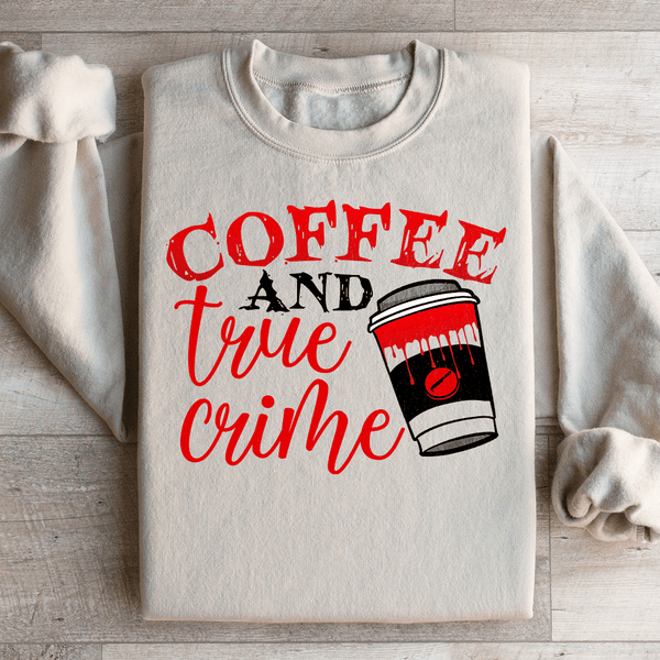 Coffee And True Crime Sweatshirt Sand / S Peachy Sunday T-Shirt