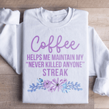 Coffee Helps Me Sweatshirt White / S Peachy Sunday T-Shirt