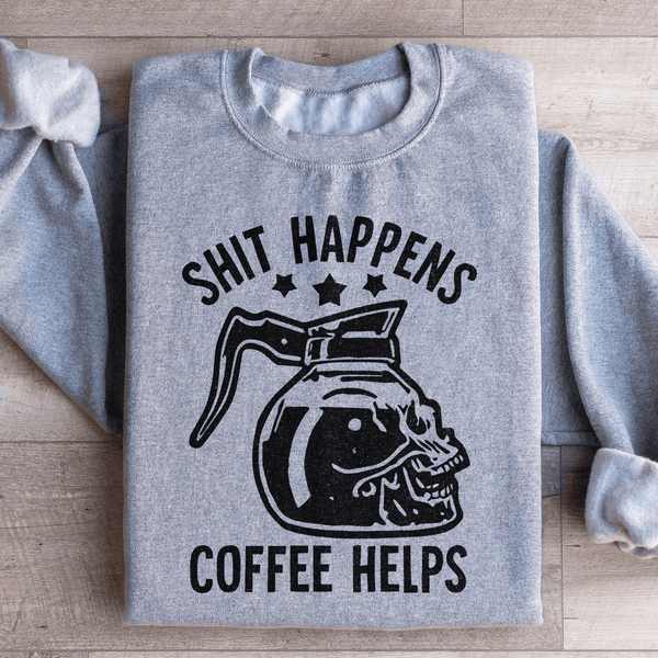 Coffee Helps Sweatshirt Sport Grey / S Peachy Sunday T-Shirt