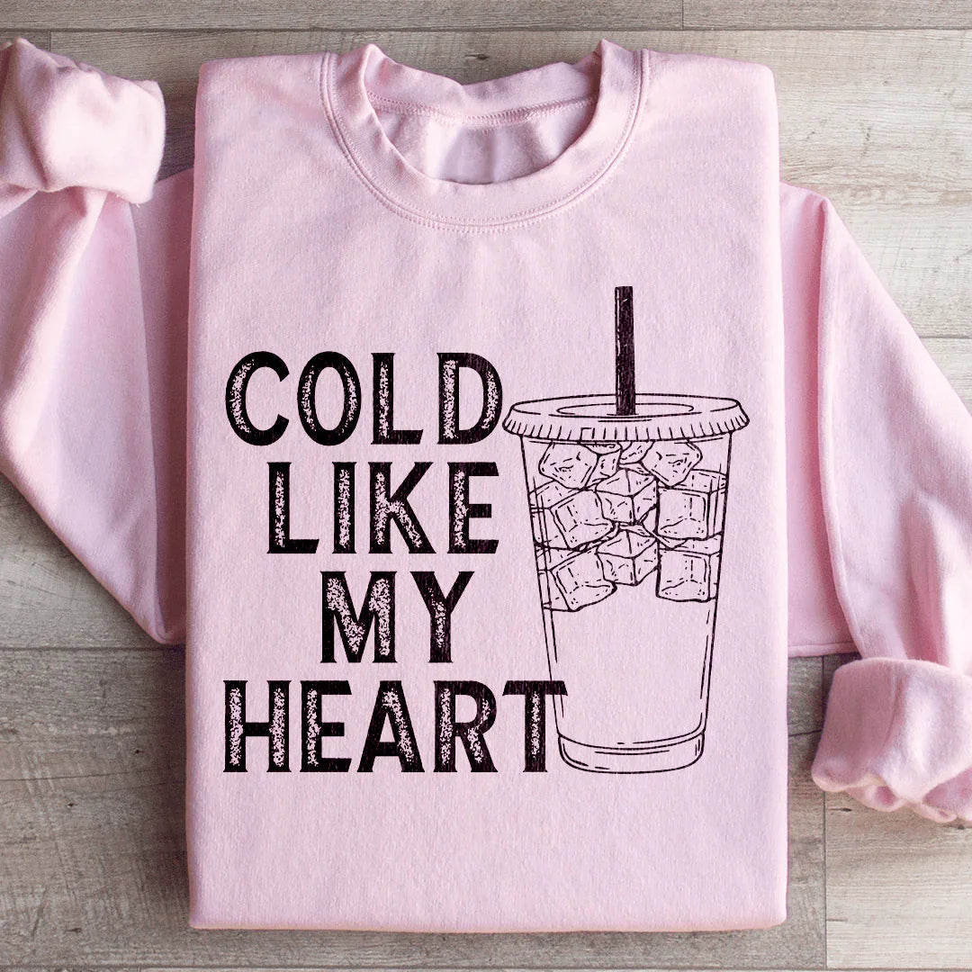 Cold Like My Heart Sweatshirt Light Pink / S Peachy Sunday T-Shirt