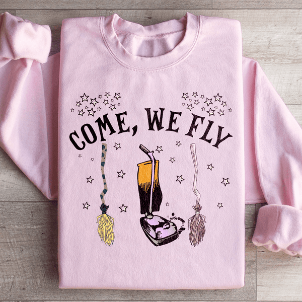 Come We Fly Sweatshirt Light Pink / S Peachy Sunday T-Shirt