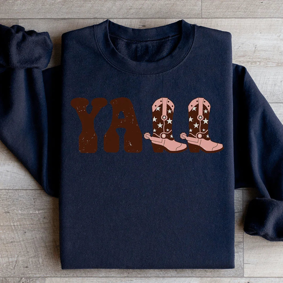 Cowboy Boots Sweatshirt Black / S Peachy Sunday T-Shirt