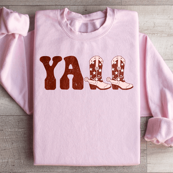 Cowboy Boots Sweatshirt Light Pink / S Peachy Sunday T-Shirt