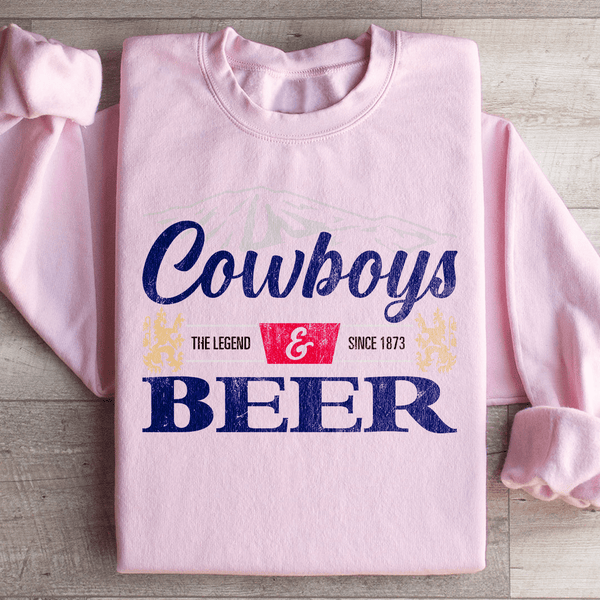 Cowboys & Beer Sweatshirt Light Pink / S Peachy Sunday T-Shirt