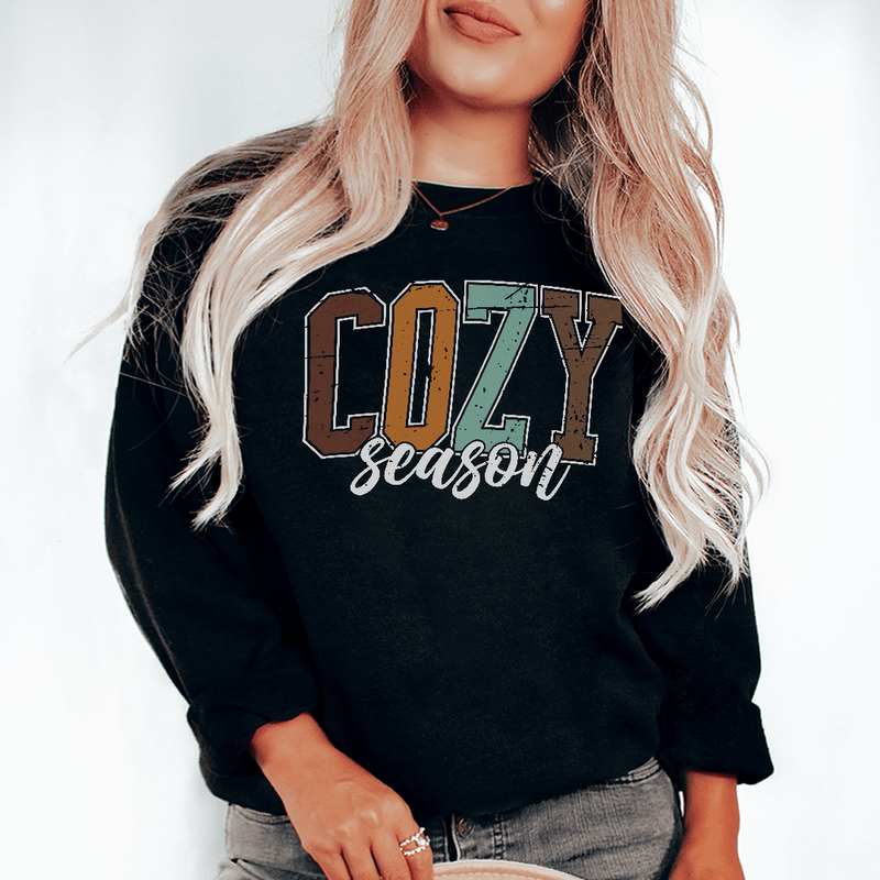 Cozy Season Sweatshirt Black / S Peachy Sunday T-Shirt