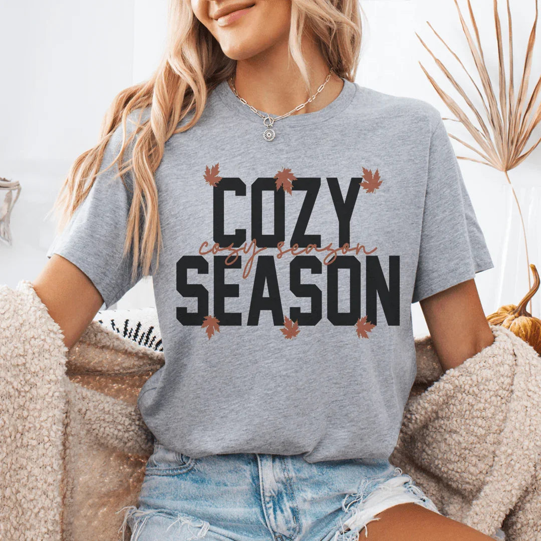 Cozy Season Tee Athletic Heather / S Peachy Sunday T-Shirt