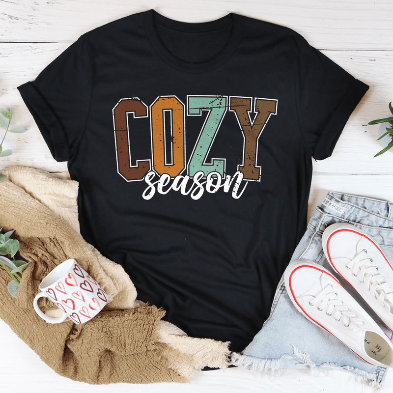 Cozy Season Tee Black / S Peachy Sunday T-Shirt