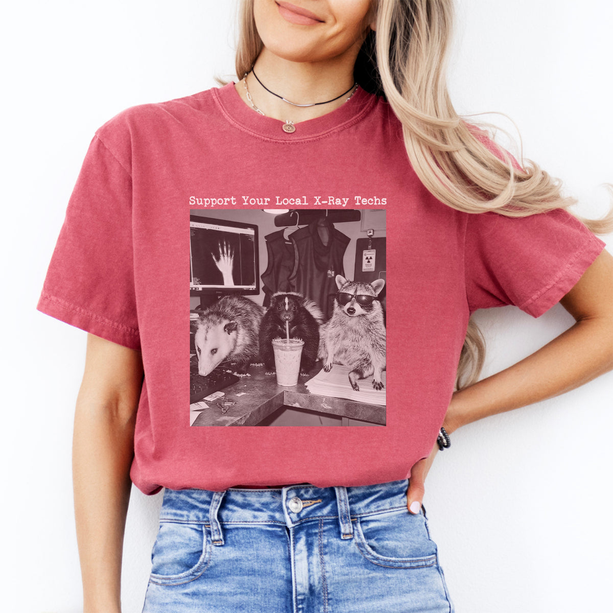 Radiology Humor Graphic T-Shirt – "Support Your Local X-Ray Techs"
