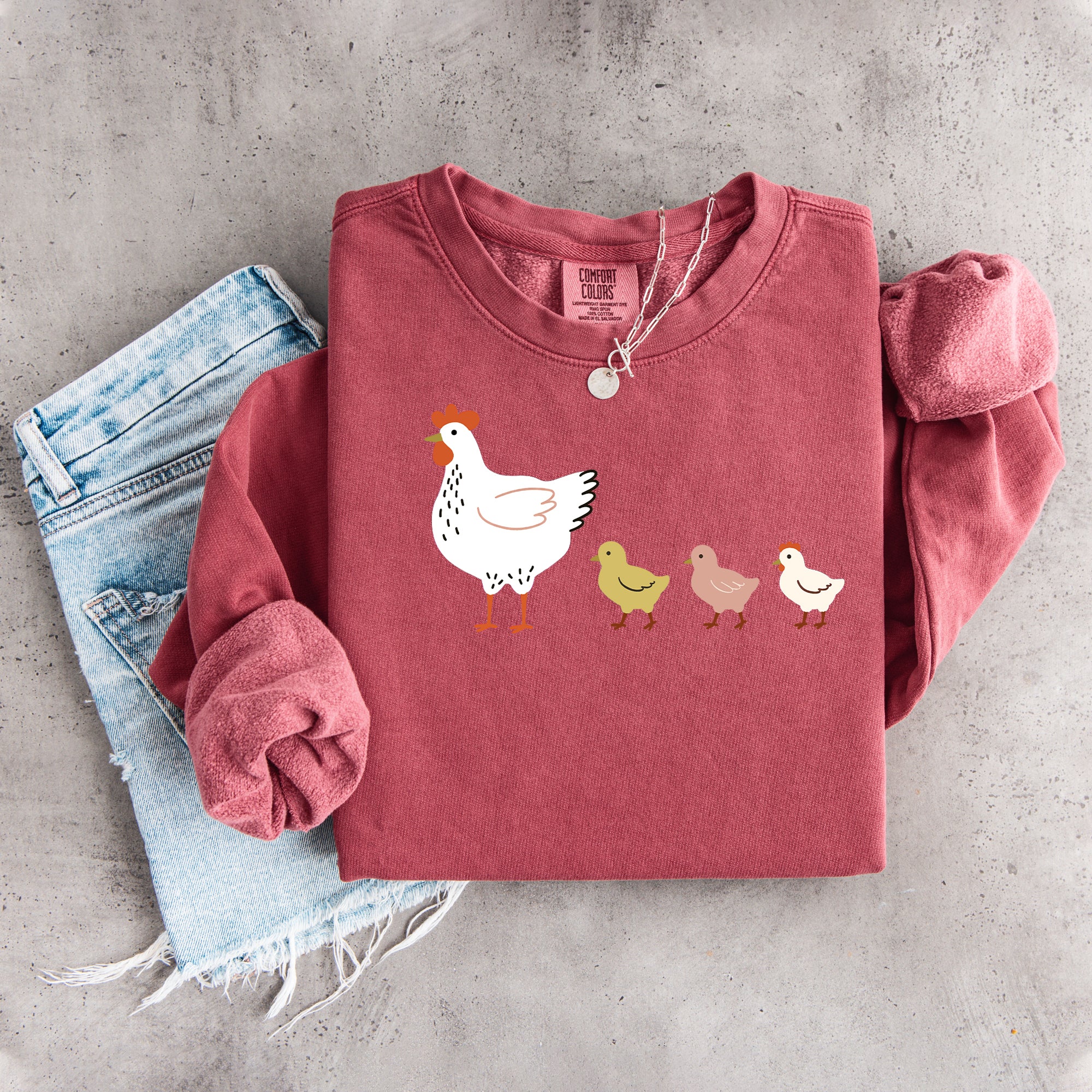 Niedliches Küken- und Hühner-Sweatshirt
