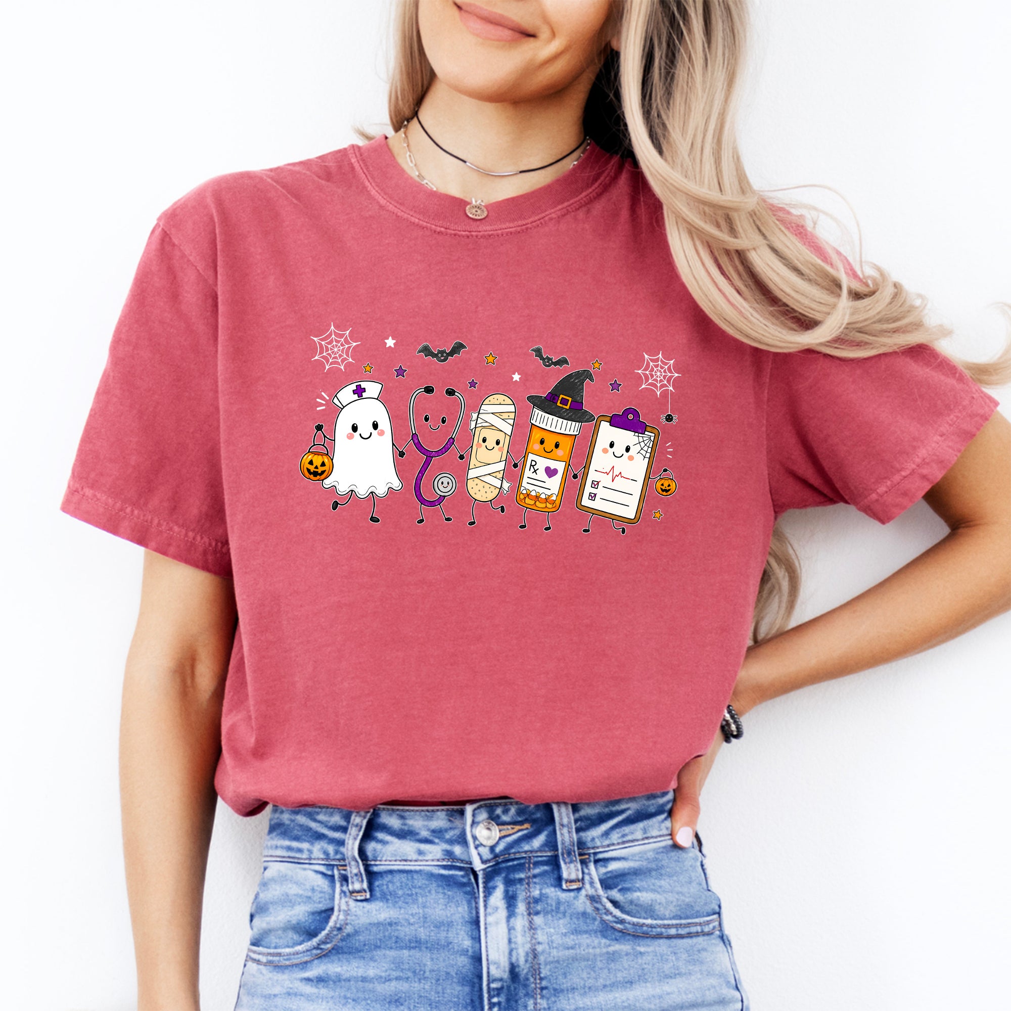 Halloween Nursing Doodle Tee