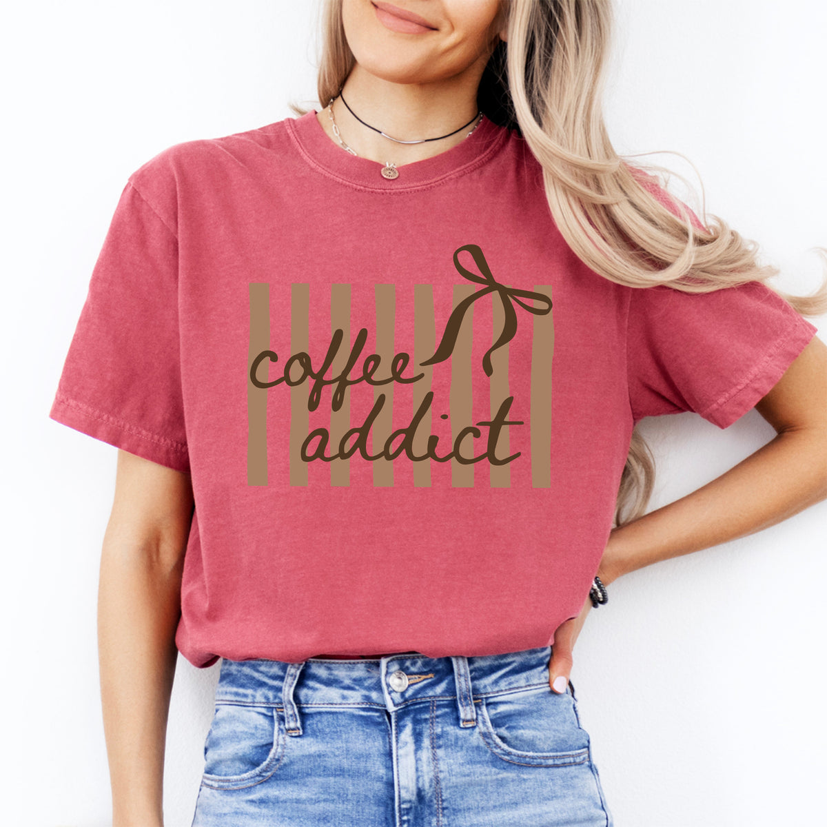 Coquette-Kaffeesüchtige-T-Shirt