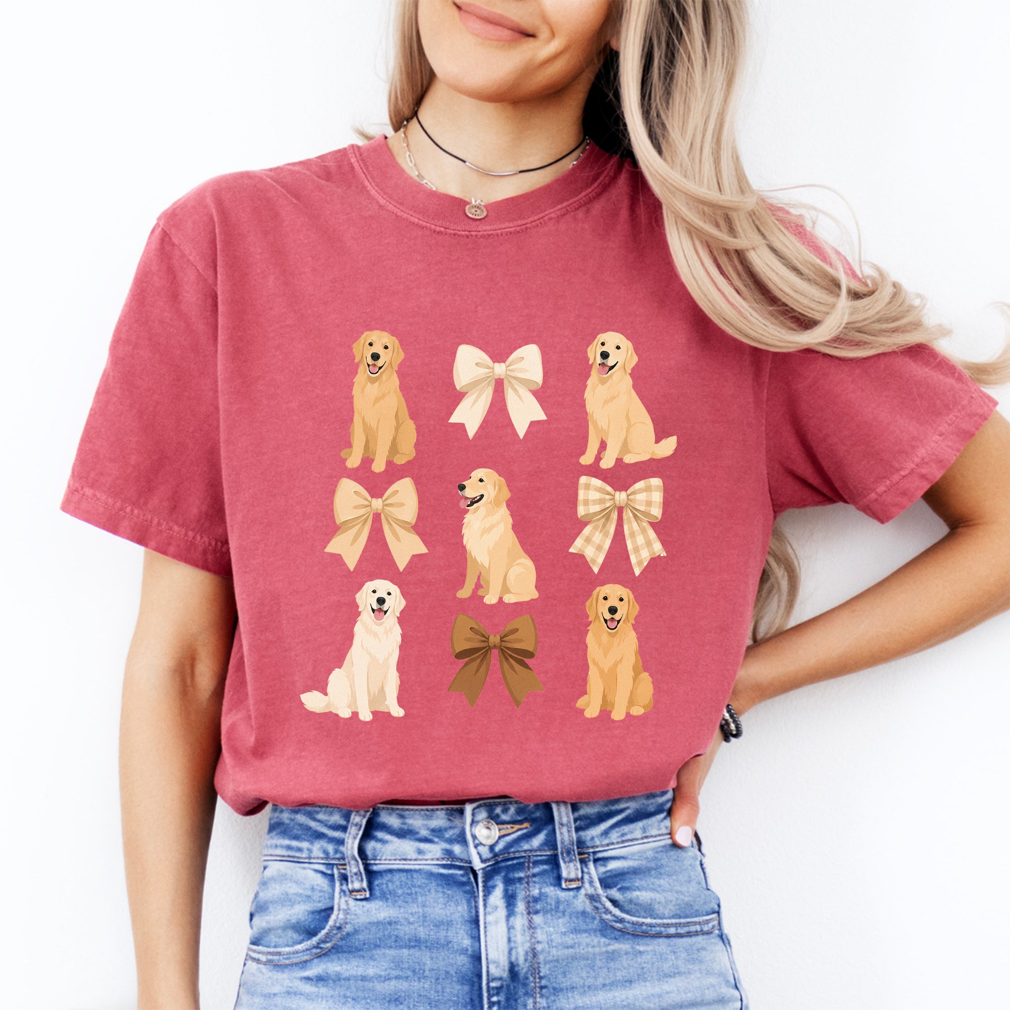 Golden-Retriever-Coquette-T-Shirt