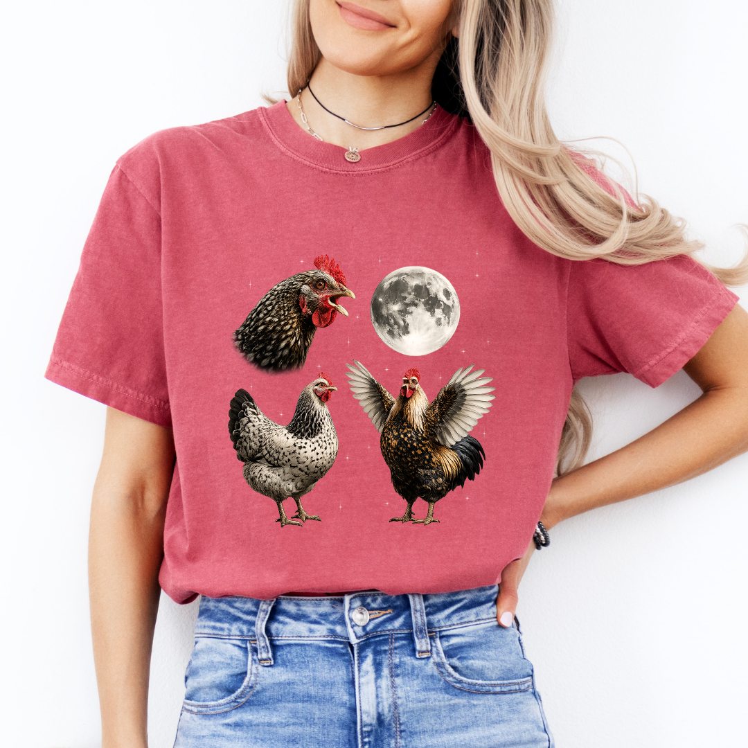 Chicken Howling at Moon Tee