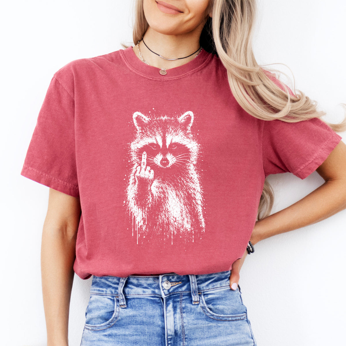 Funny Sarcasm Raccoon Graphic Tee – Attitude Humor Shirt