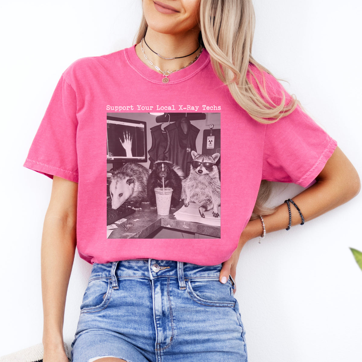 Radiology Humor Graphic T-Shirt – "Support Your Local X-Ray Techs"