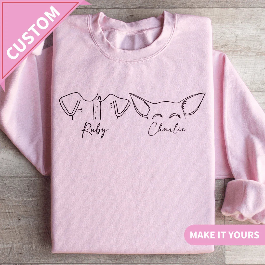 Custom Dog Lover Crewneck Add Your Pup’s Name Sweatshirt Light Pink / S Printify Sweatshirt T-Shirt