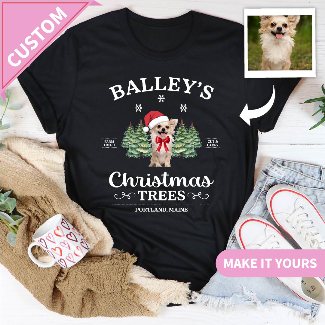Custom Pomeranian Christmas Holiday Dog Tee