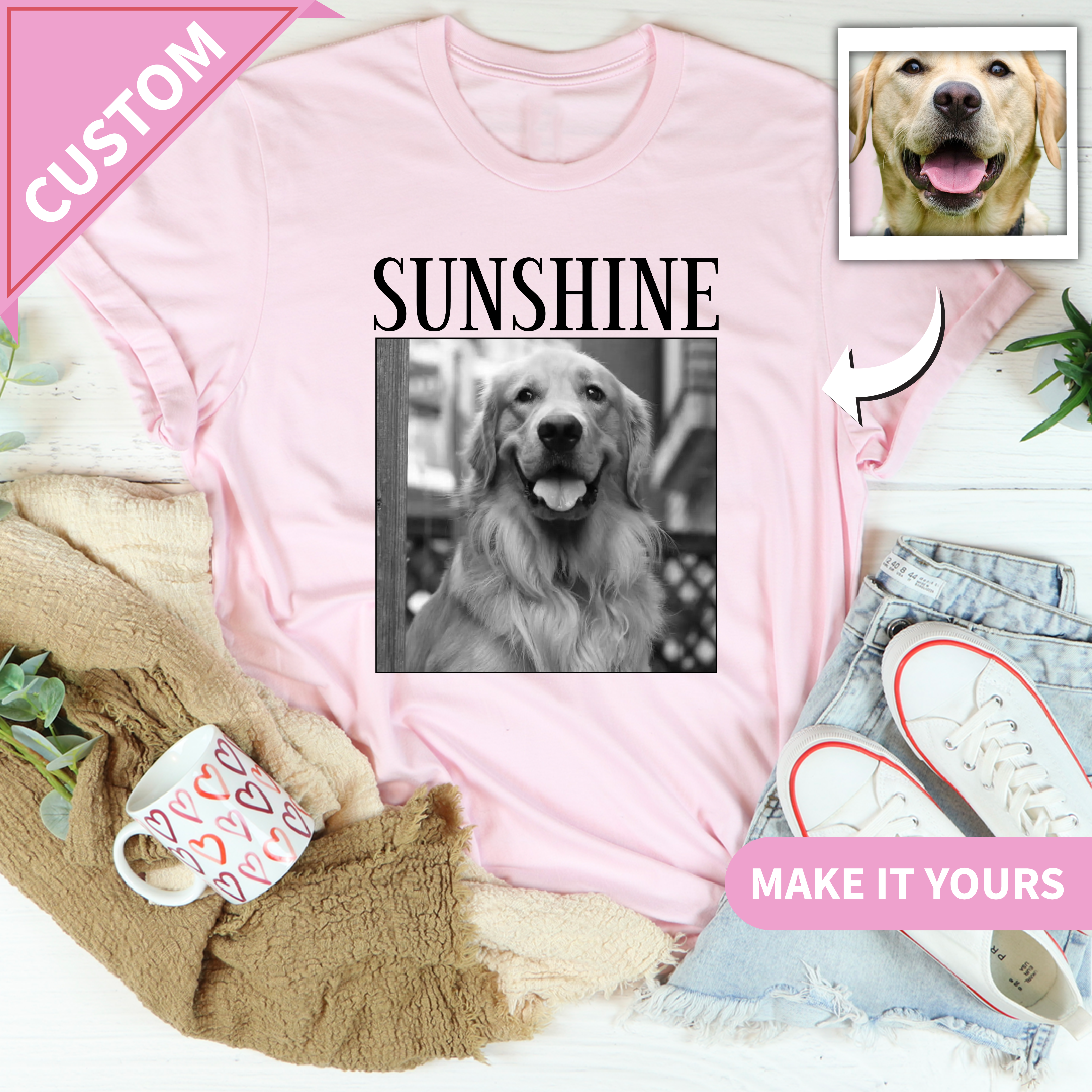 Custom Pet Dog or Cat Picture Tee