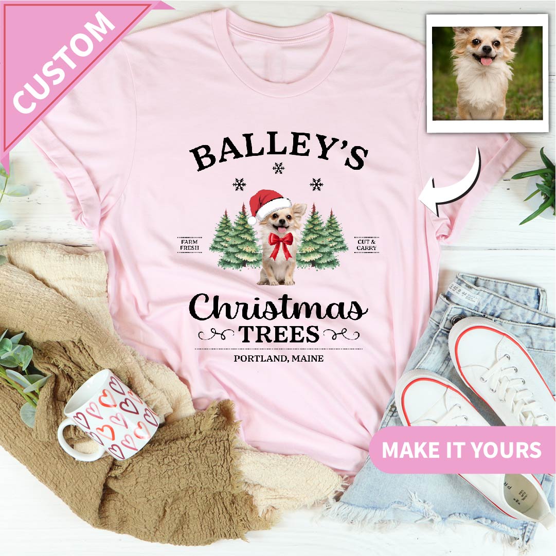 Custom Pomeranian Christmas Holiday Dog Tee
