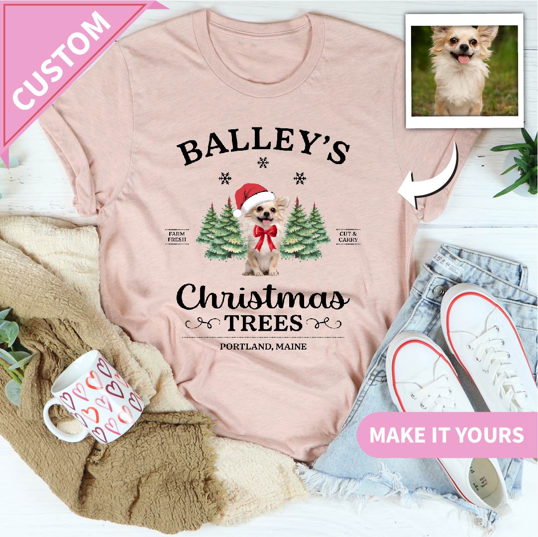 Custom Pomeranian Christmas Holiday Dog Tee