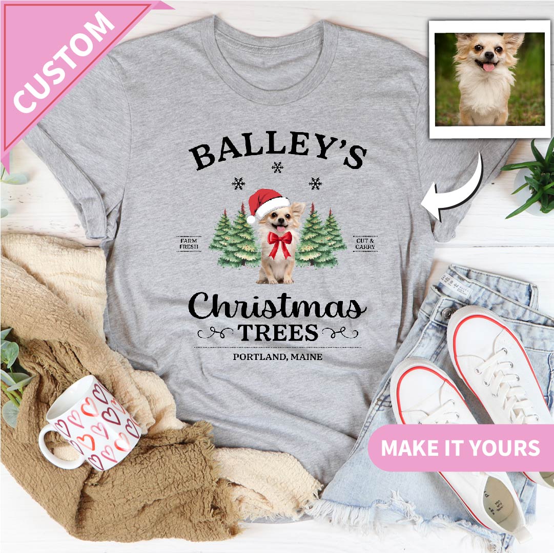 Custom Pomeranian Christmas Holiday Dog Tee