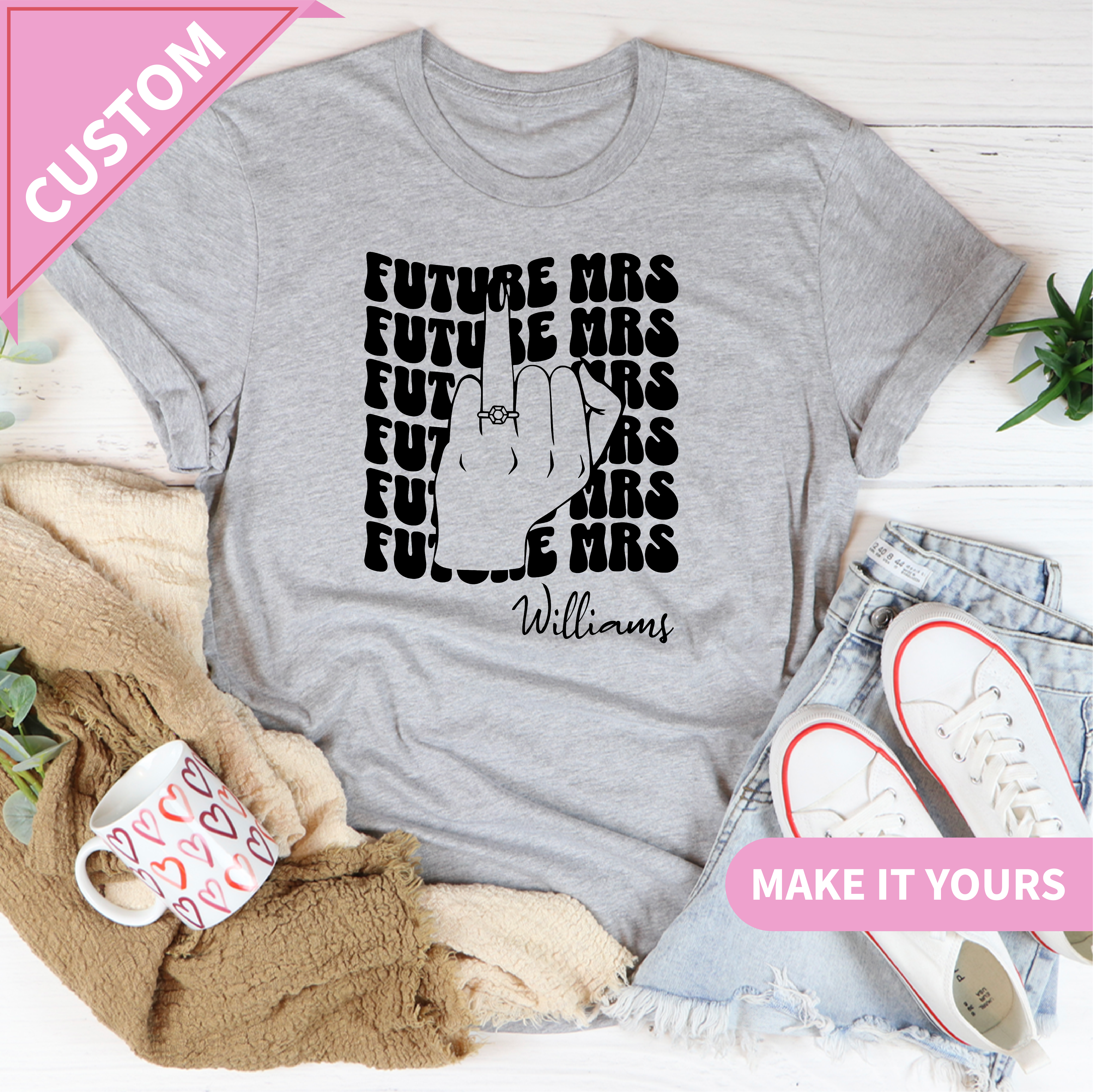 Custom Retro Bride Bachelorette Party Tee